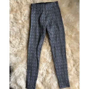 Zara plaid structured leggings